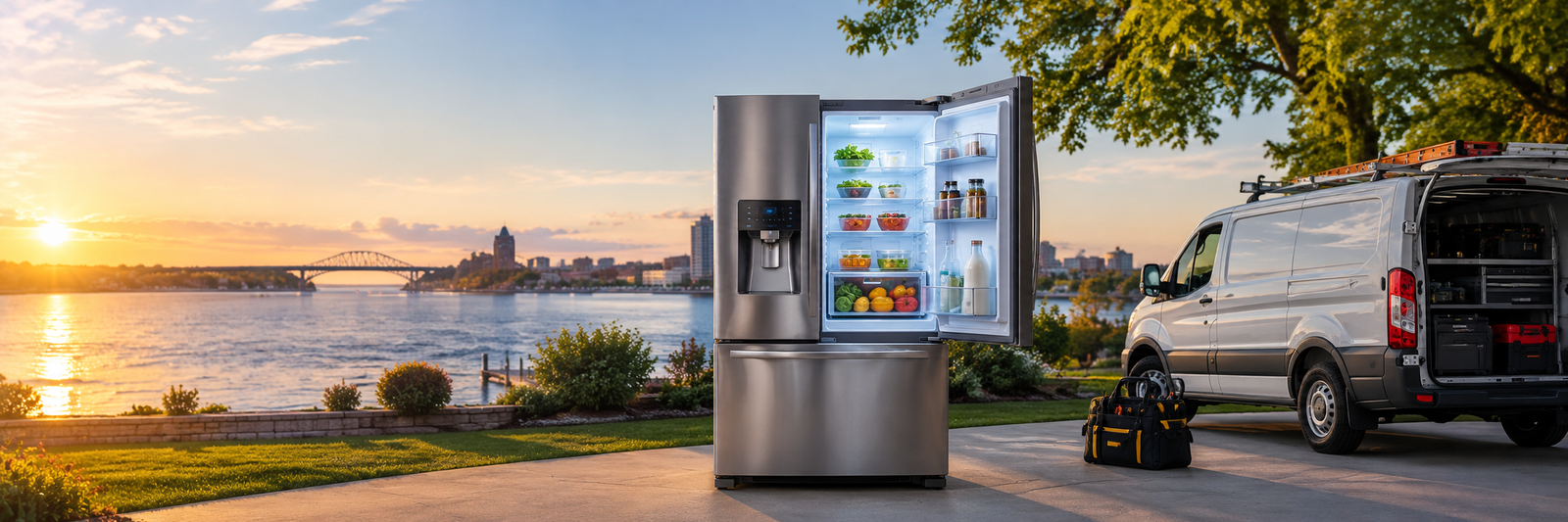 Refrigerator repair in a Green Bay kitchen